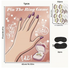 Pin the Ring on the Bride's Hand Game Pin the Ring on the Bride's Hand Game